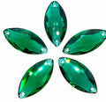Light emerald navette 15x32mm