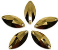 Gold navette 15x32mm