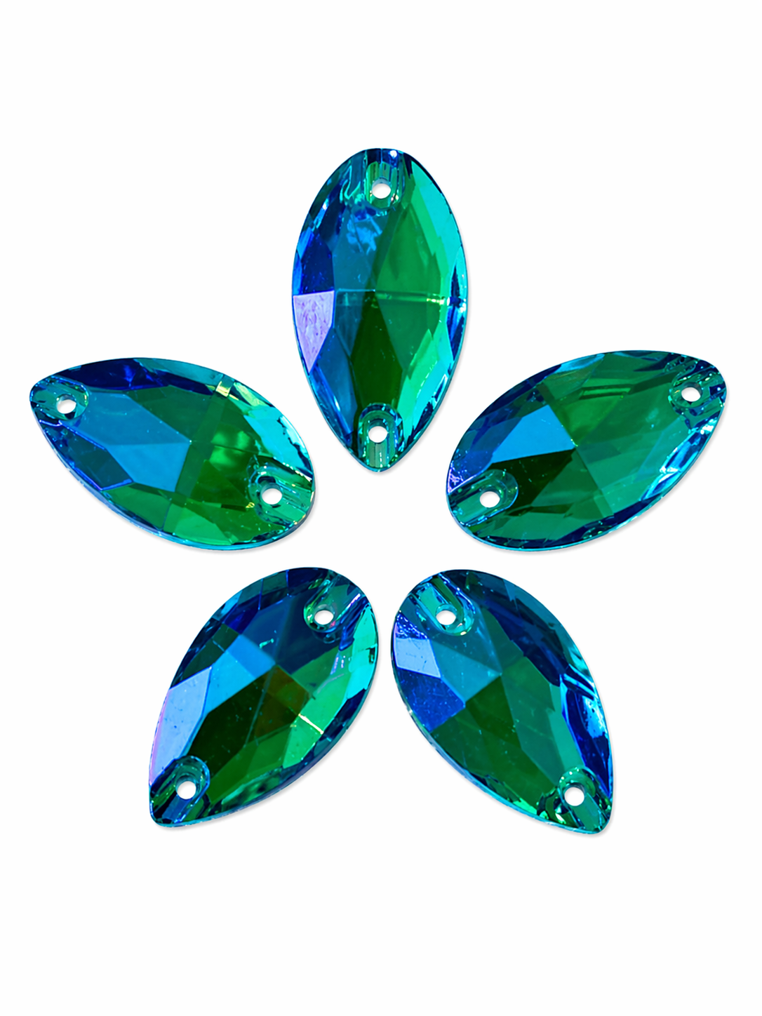 Aquamarine AB drop 13x22mm