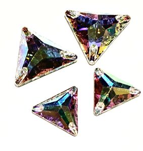 Crystal ab triangle 22x22mm