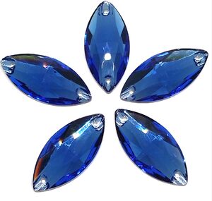 Light blue navette 15x32mm