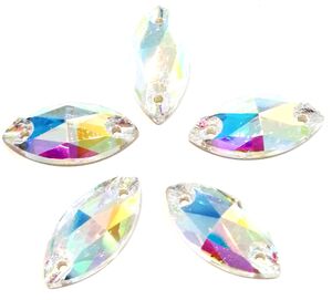 Crystal ab navette 7x15mm