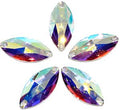 Crystal ab  navette 15x32mm