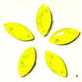 Neon yellow navette 7x15mm