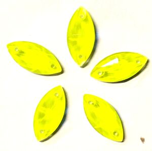 Neon yellow navette 7x15mm