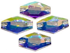 Crystal ab hexacon  17x28mm