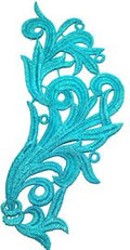 Turkoosi pitsiaplikaatio