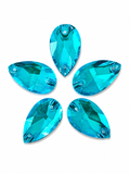 Sapphire neon AB drop 13x22mm
