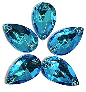 Aquamarine drop 13x22mm