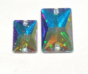 Crystal ab rectagle 13x18