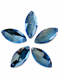 Light sapphire navette 15x32mm